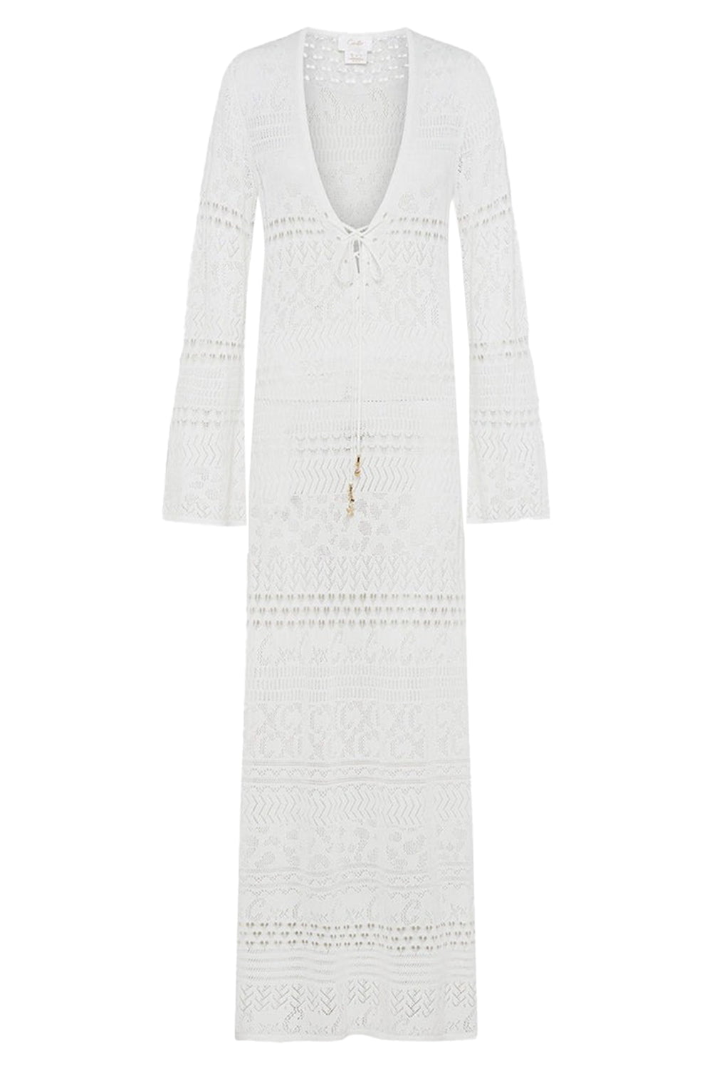 CAMILLA-Lace Front Pointelle Dress-