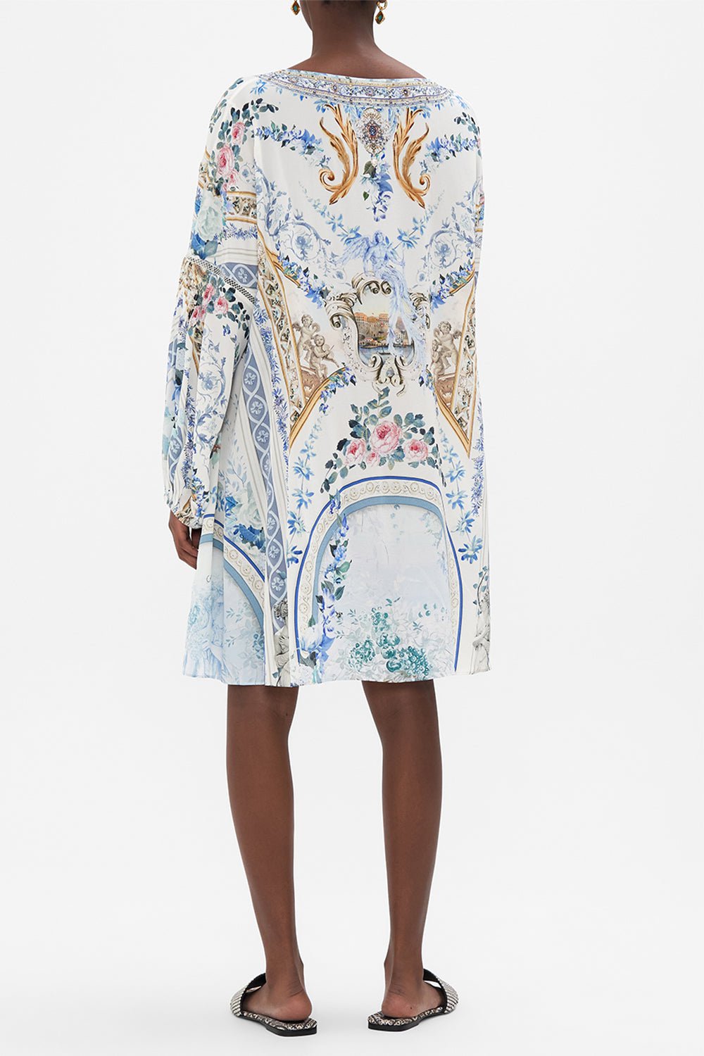 CAMILLA-A-Line Blouson Sleeve Dress-