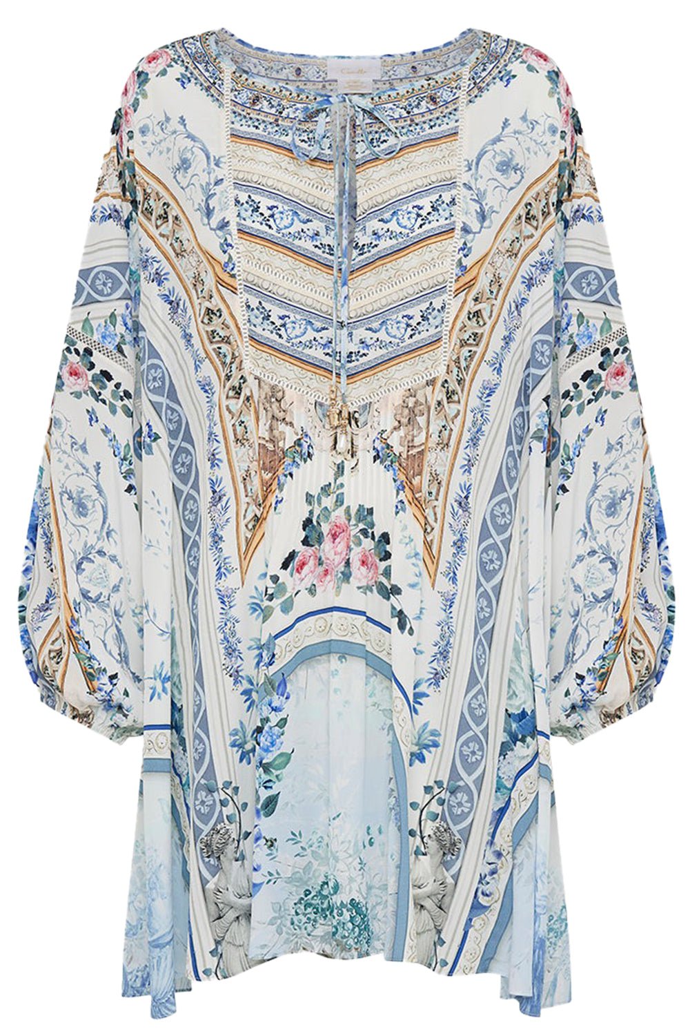 CAMILLA-A-Line Blouson Sleeve Dress-