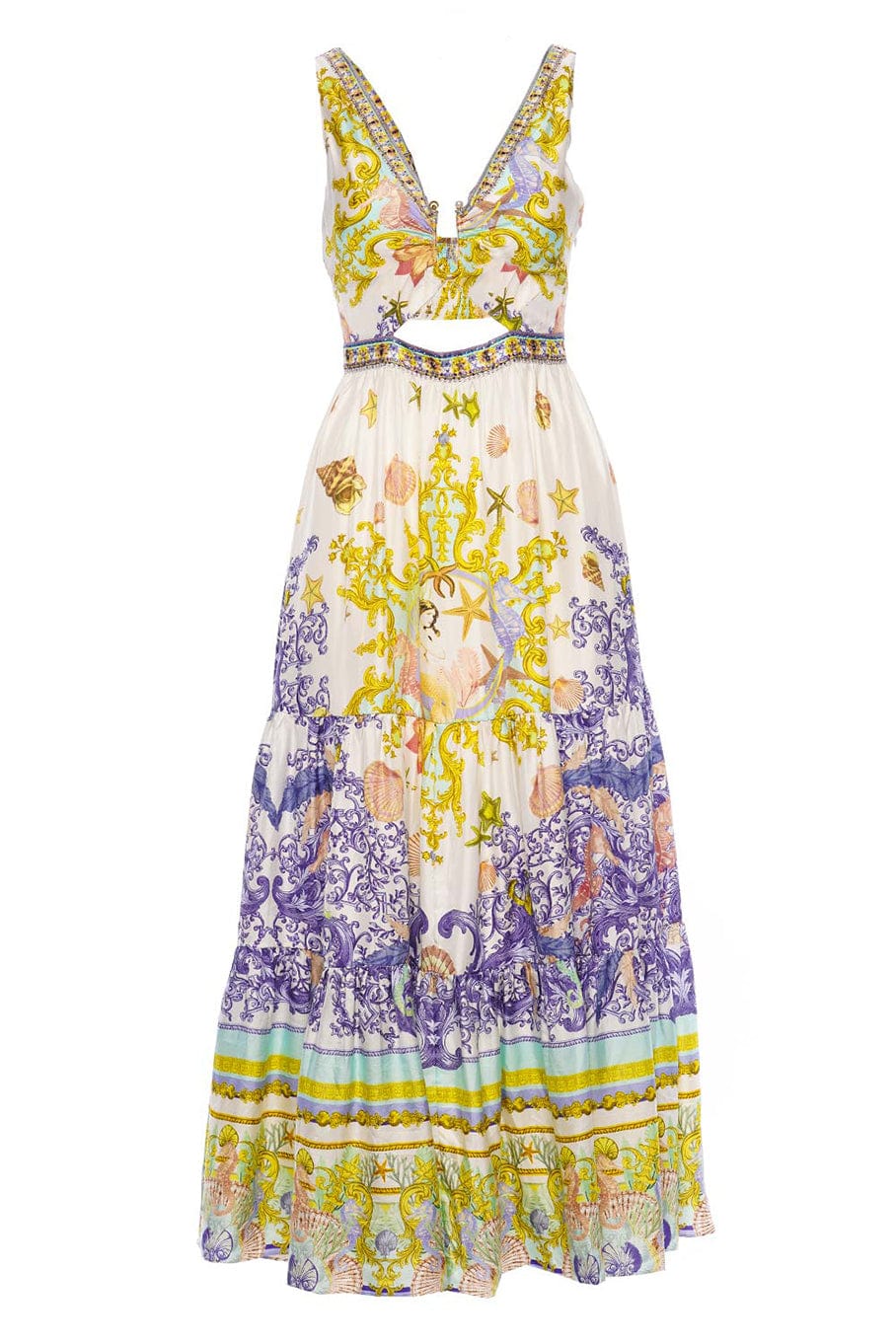 CAMILLA-V Neck Cut Out Dress-