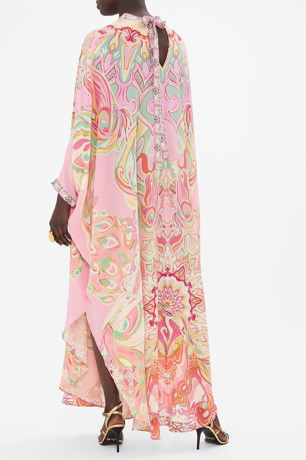CAMILLA-High Collar Tie Kaftan-TEAWTUCH