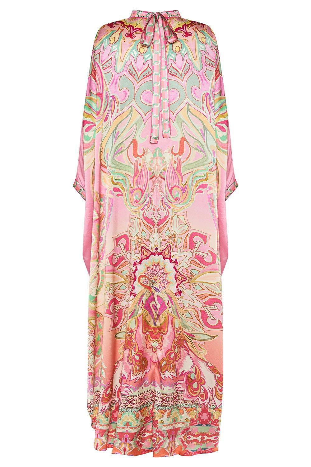 CAMILLA-High Collar Tie Kaftan-TEAWTUCH