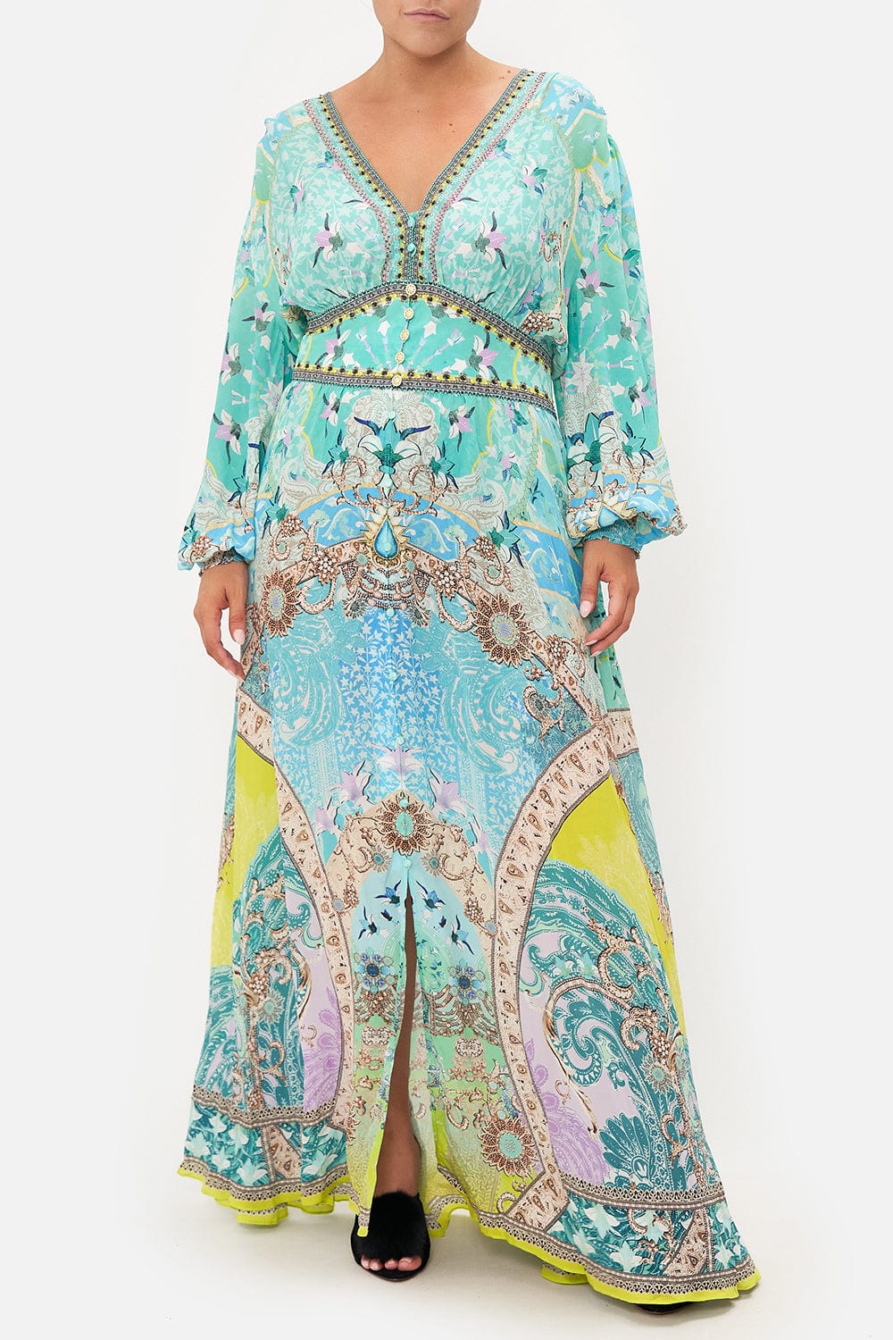 CAMILLA-Button Maxi Dress-