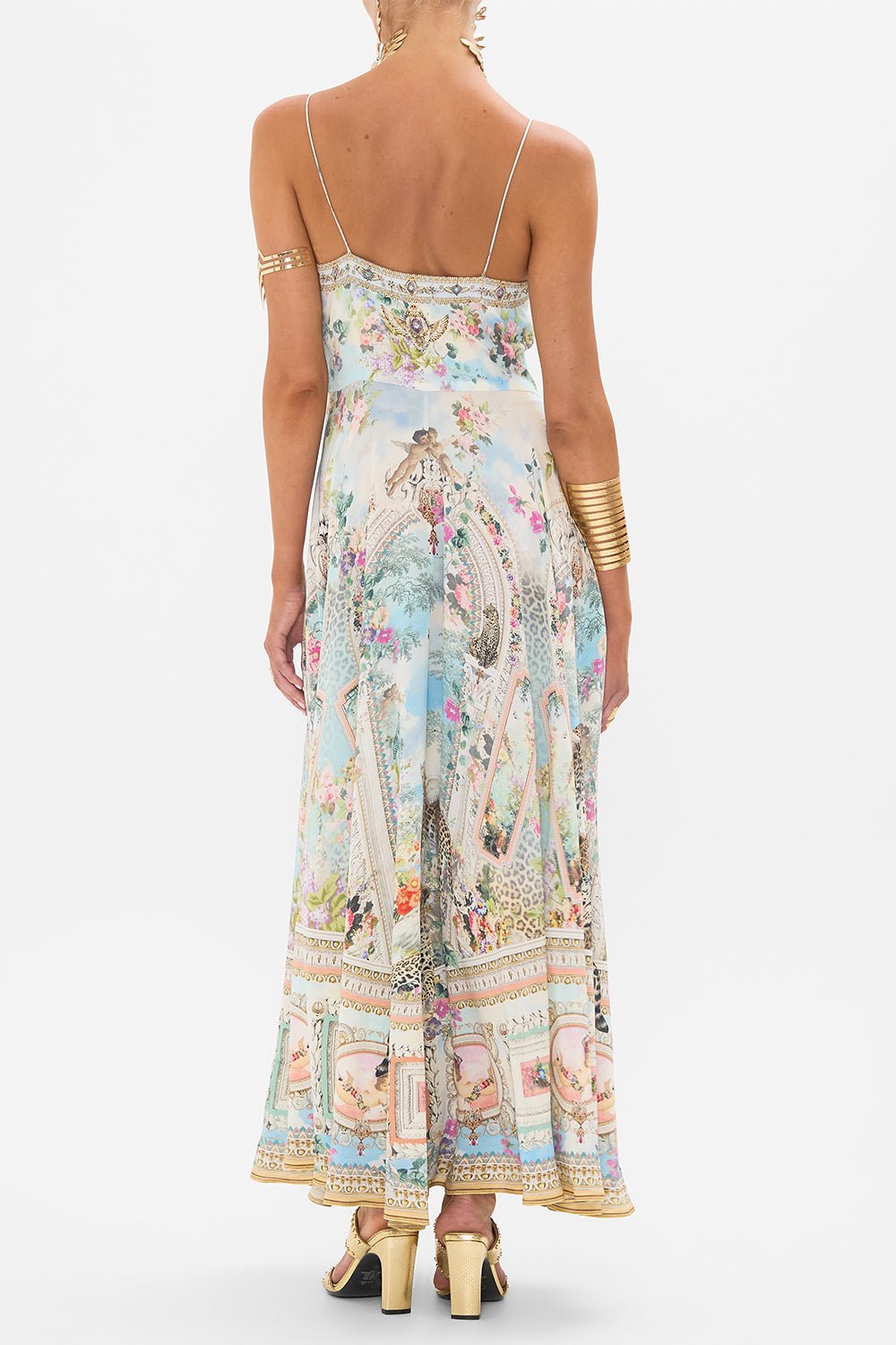 CAMILLA-Tie Front Long Dress-
