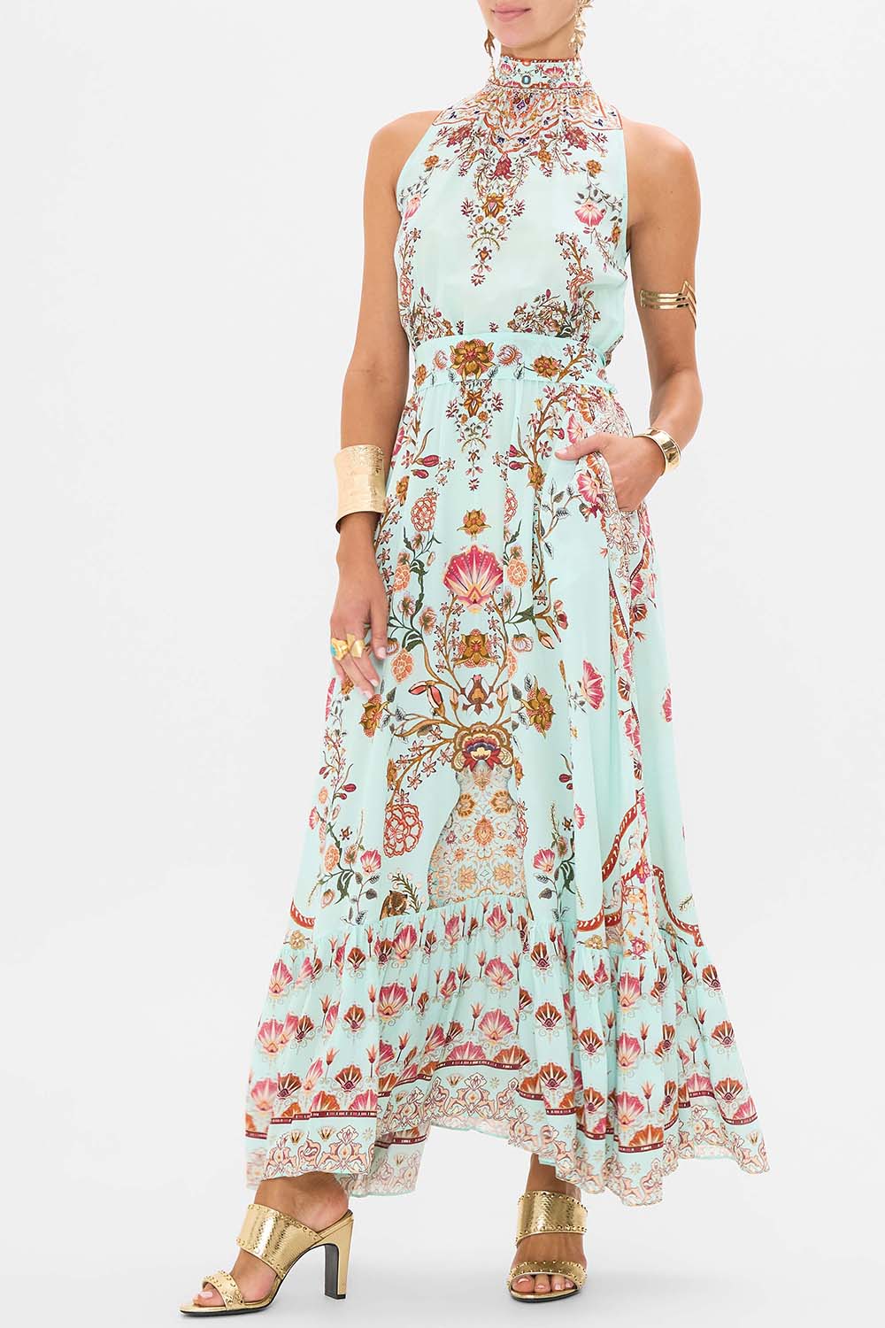 CAMILLA-Halterneck Long Dress-