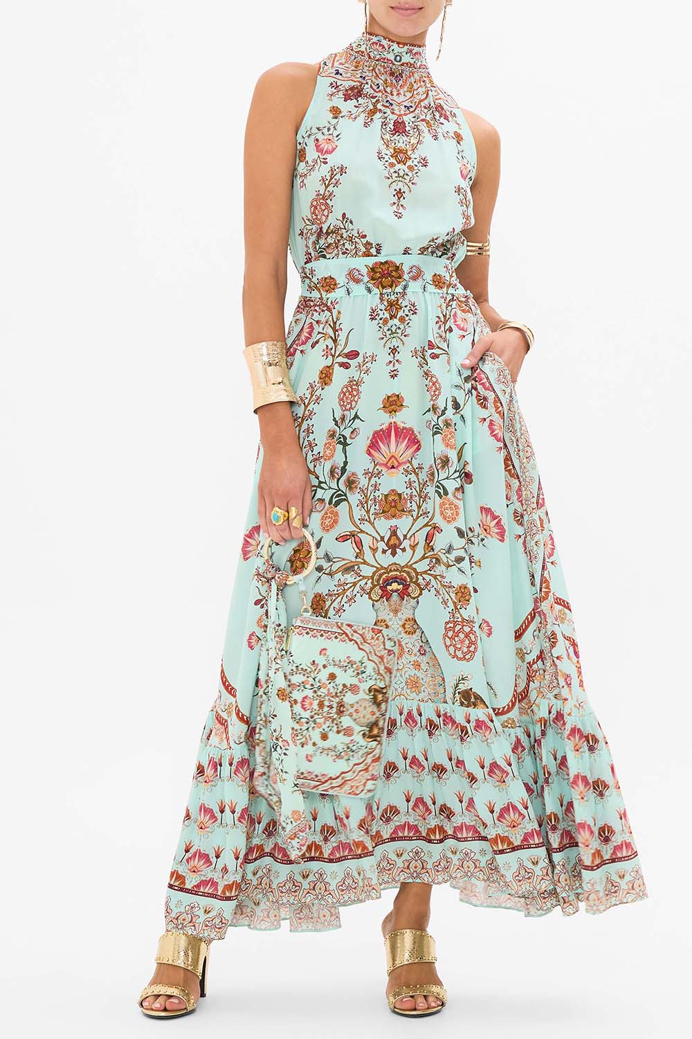 CAMILLA-Halterneck Long Dress-