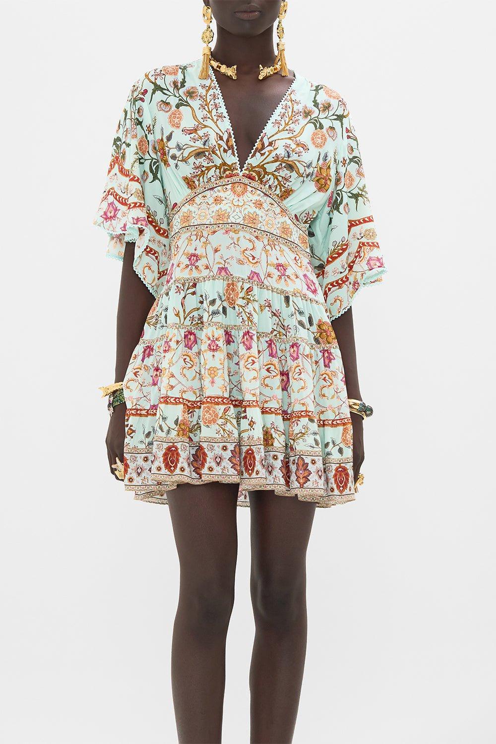 CAMILLA-Tiered Skirt Mini Dress-