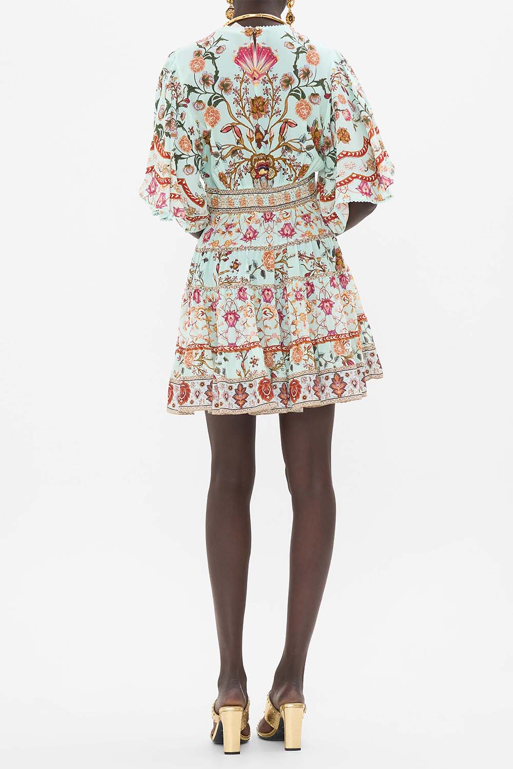 CAMILLA-Tiered Skirt Mini Dress-