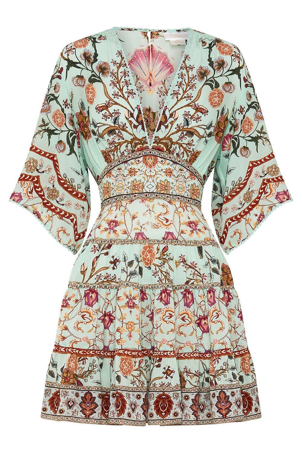 CAMILLA-Tiered Skirt Mini Dress-