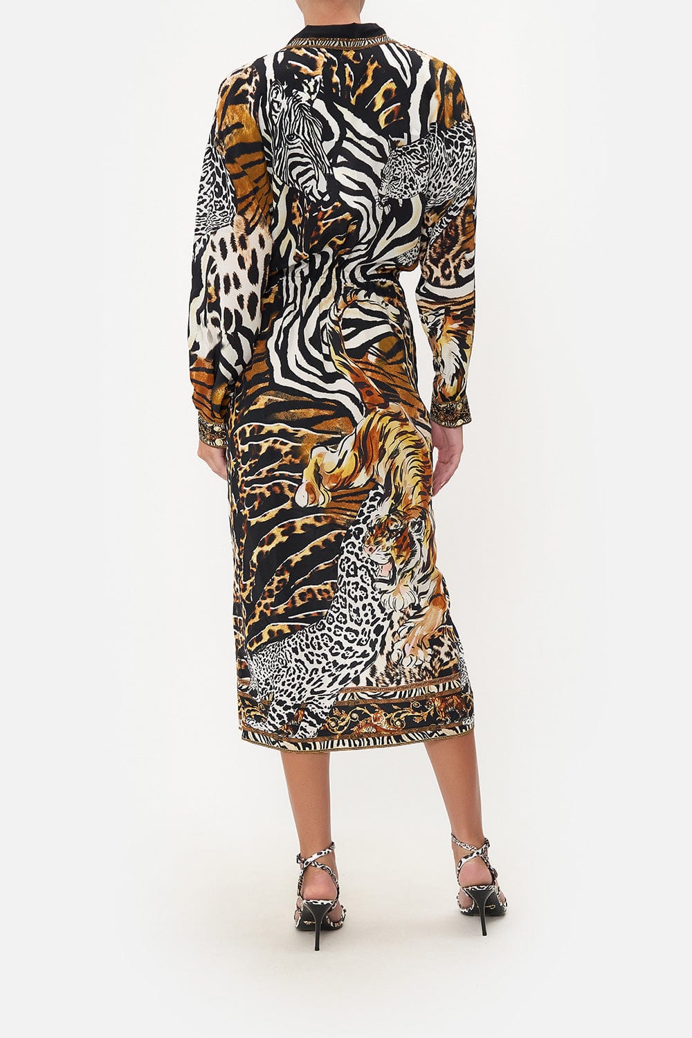 CAMILLA-Wrap Front Shirt Dress-