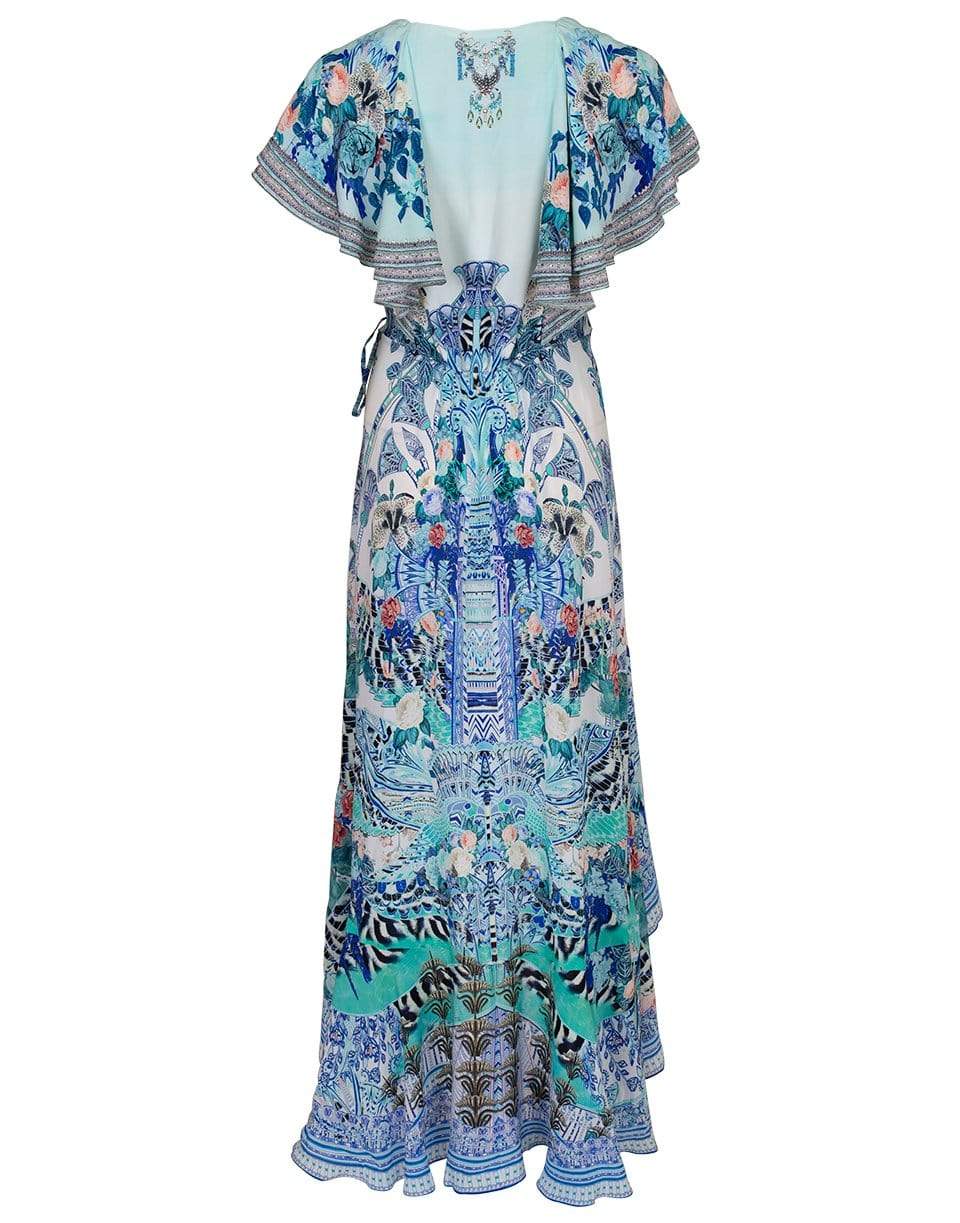 CAMILLA-Wings of Luxor Frill Sleeve Long Dress-