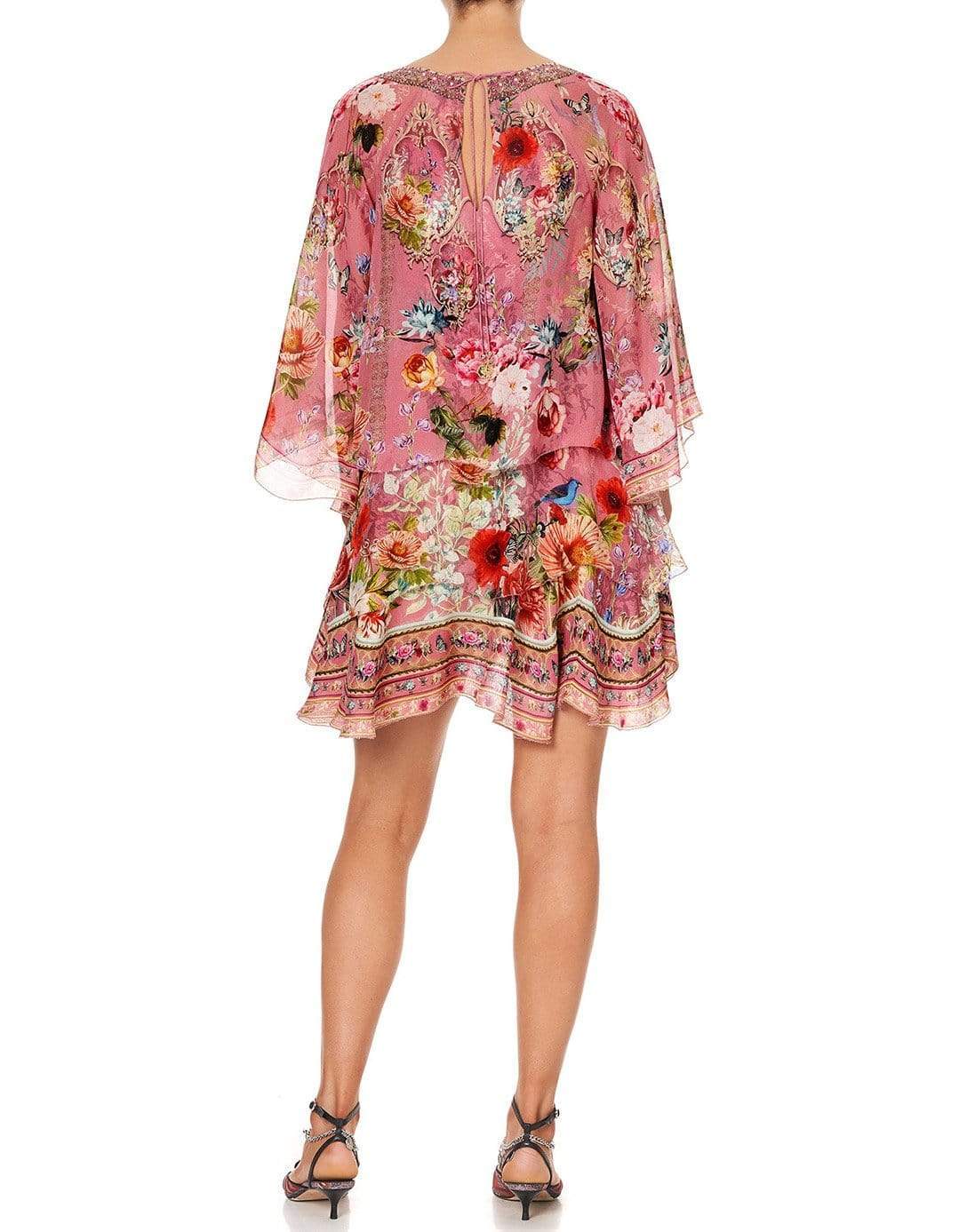 CAMILLA-Patchwork Heart Layered Frill Short Dress-