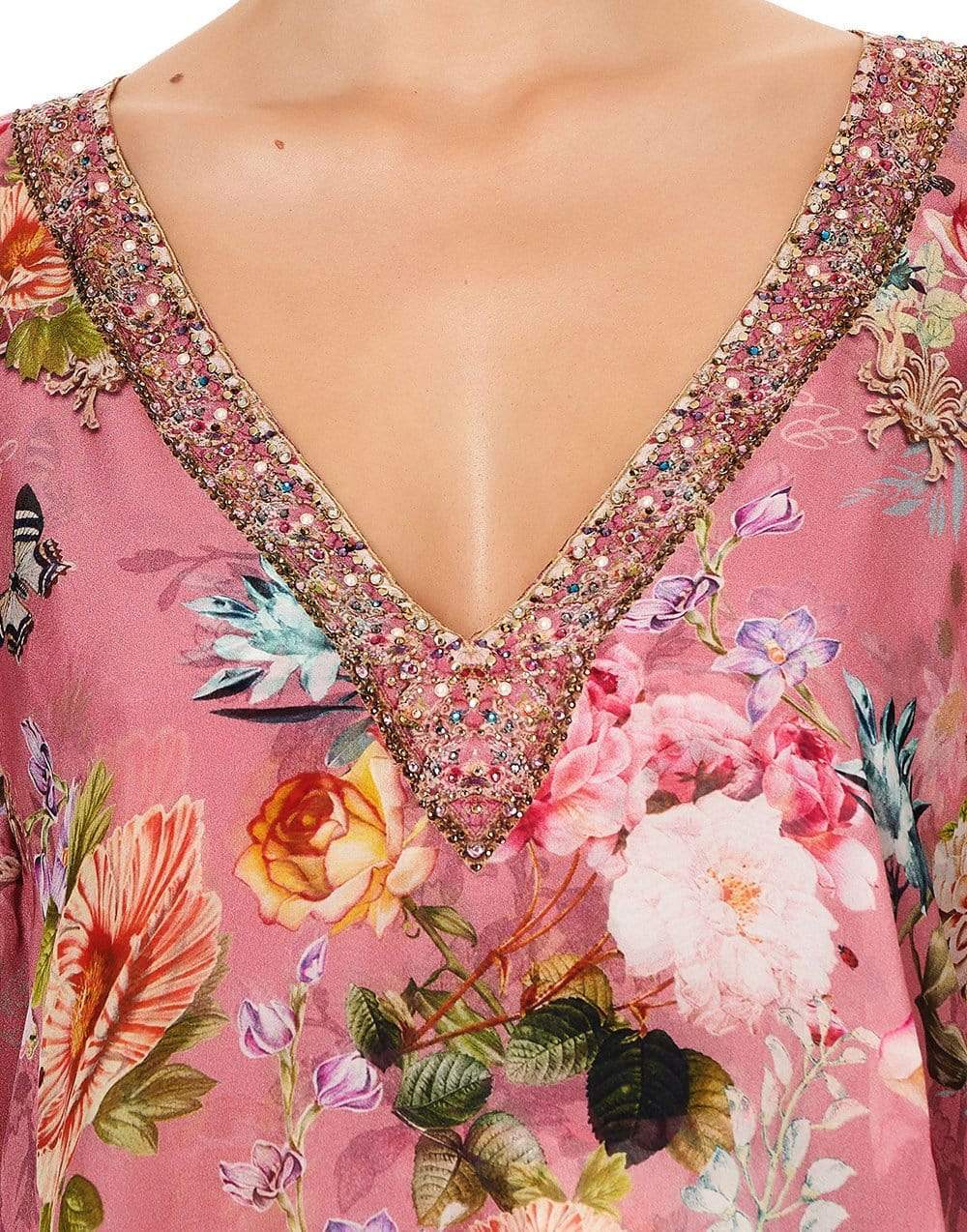 CAMILLA-Patchwork Heart Layered Frill Short Dress-