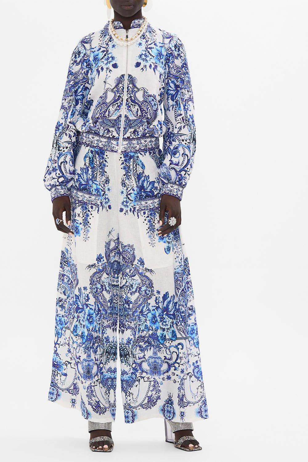 CAMILLA-Shirred Cuff Bomber Jacket-