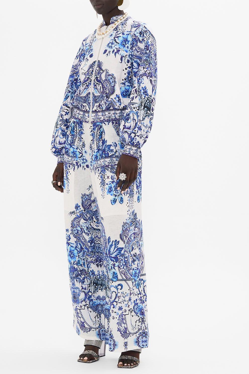 CAMILLA-Shirred Cuff Bomber Jacket-
