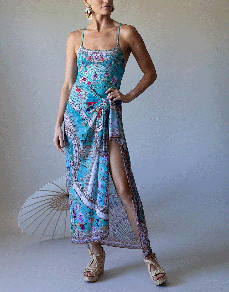 CAMILLA-A Sonnet for a Satine Straight Neck One Piece Swimsuit-