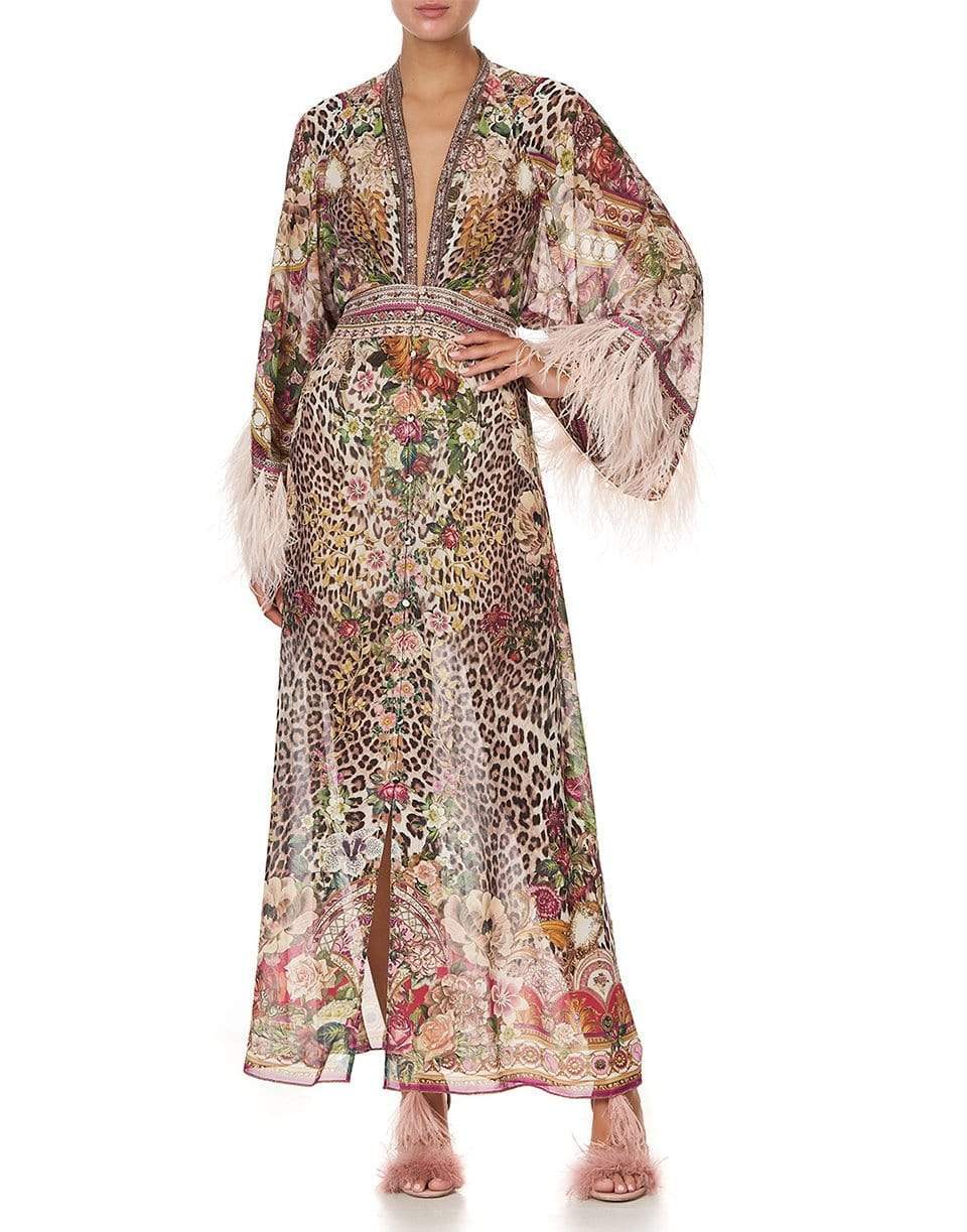 CAMILLA-Robe With Elastic Back Waist-