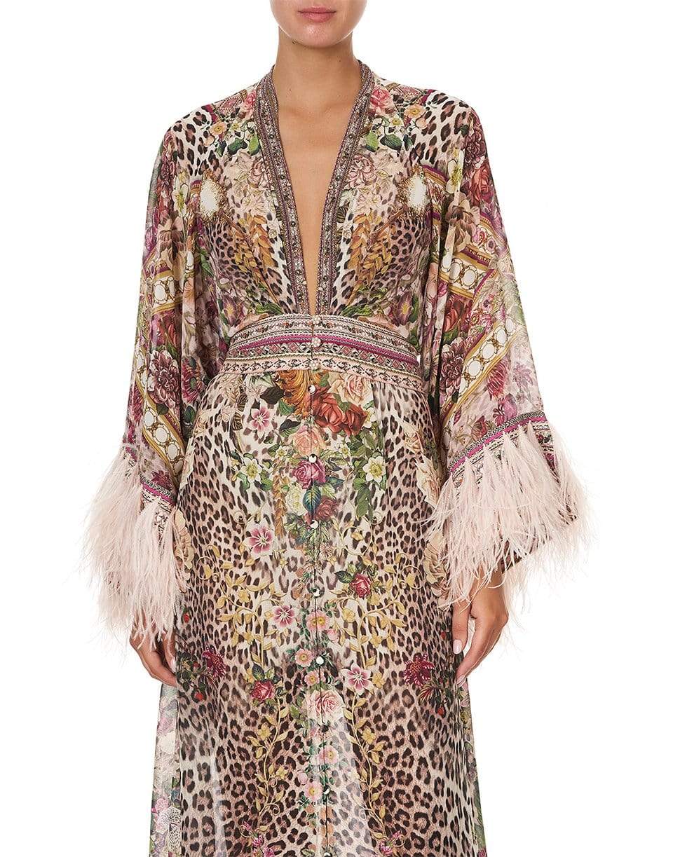 CAMILLA-Robe With Elastic Back Waist-