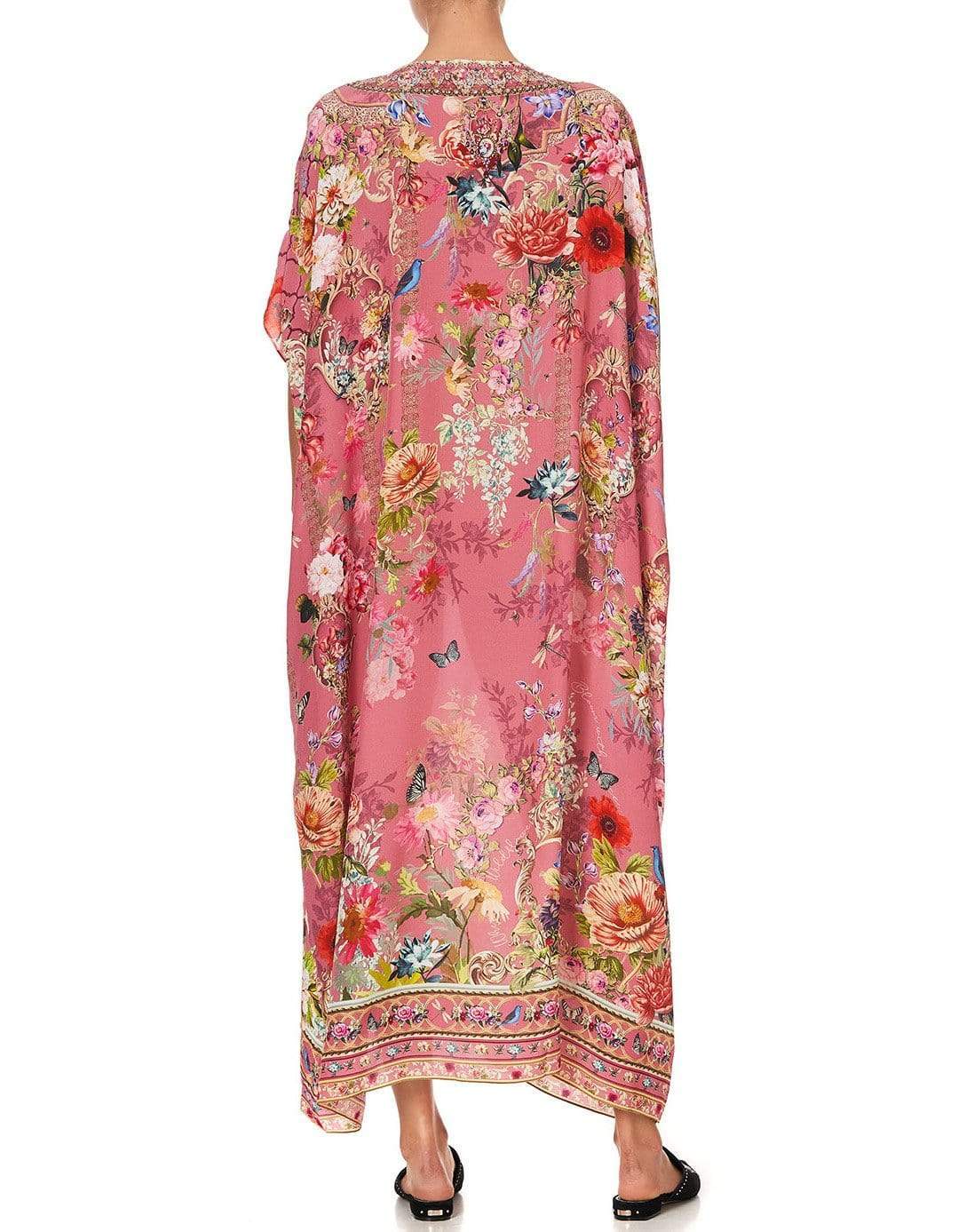 CAMILLA-Patchwork Heart V-Neck Kaftan-HEART