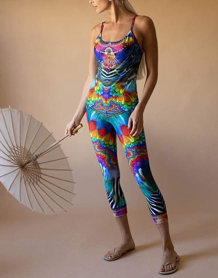 CAMILLA-Rainbow Gathering Fitted Active Tank-