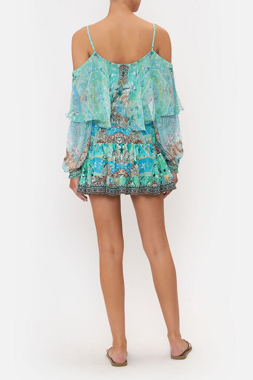 CAMILLA-Short Shirred Skirt-