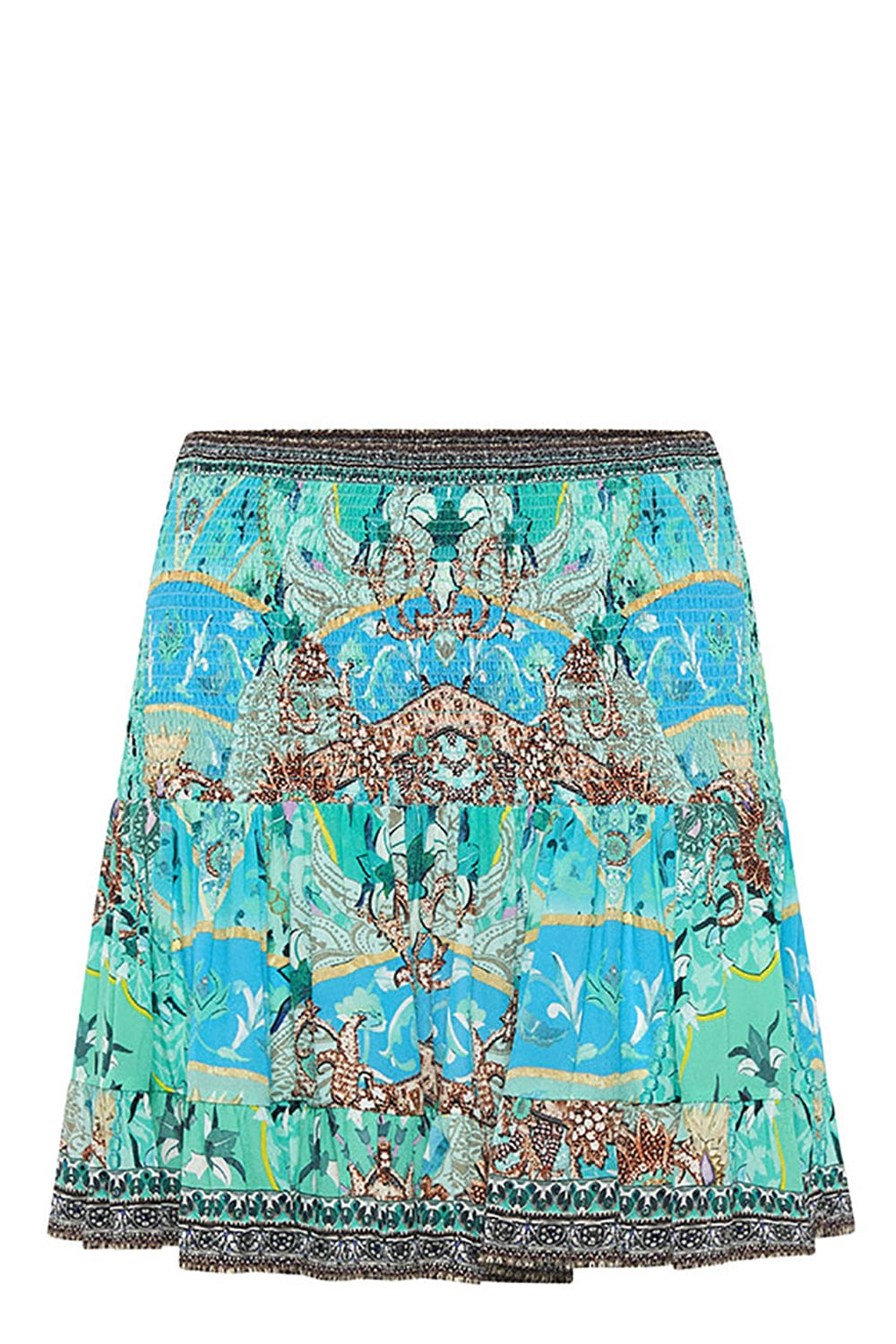 CAMILLA-Short Shirred Skirt-
