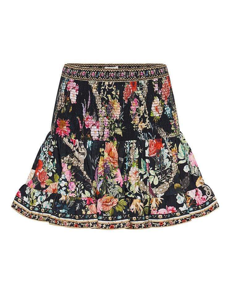 CAMILLA-Hampton Hive Short Shirred Skirt-