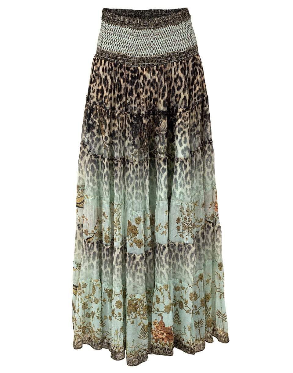 CAMILLA-Nomadic Nymph Sheer Tiered Maxi Skirt-