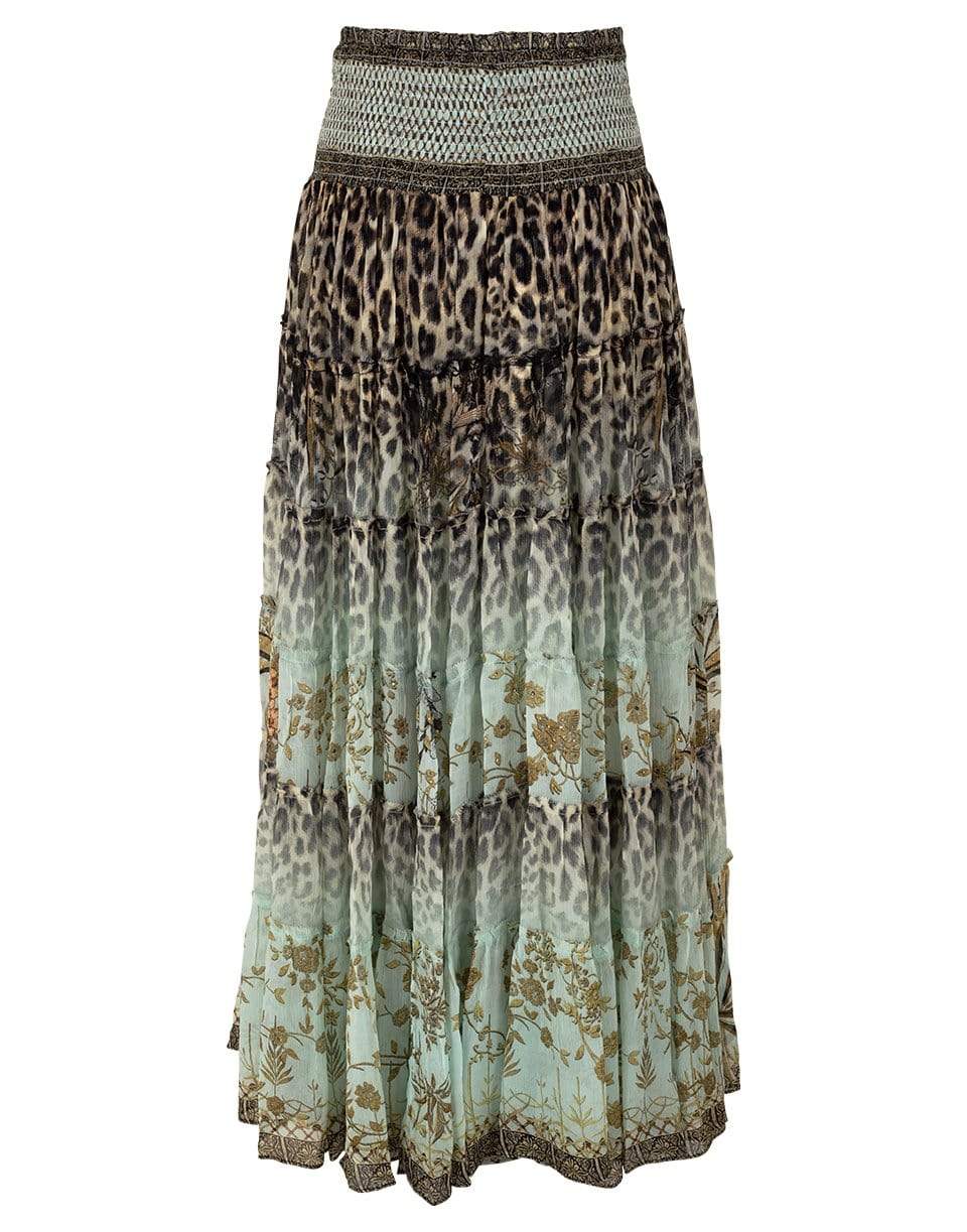 CAMILLA-Nomadic Nymph Sheer Tiered Maxi Skirt-