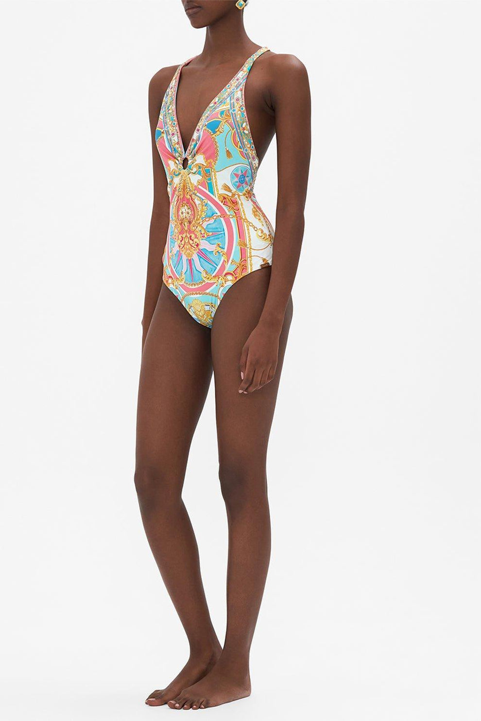 RING DETAIL PLUNGE ONE PIECE PALACE MUSE