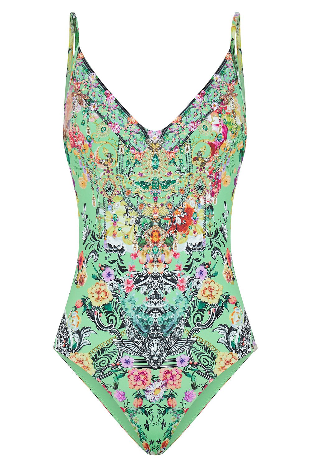 CAMILLA-Wired Vneck One Piece Swimsuit-