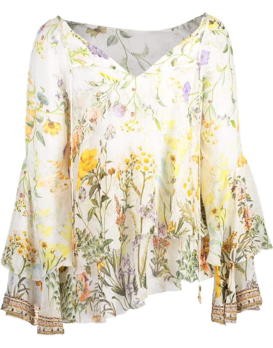 CAMILLA-In the Hills of Tuscany Flared Layered Blouse-