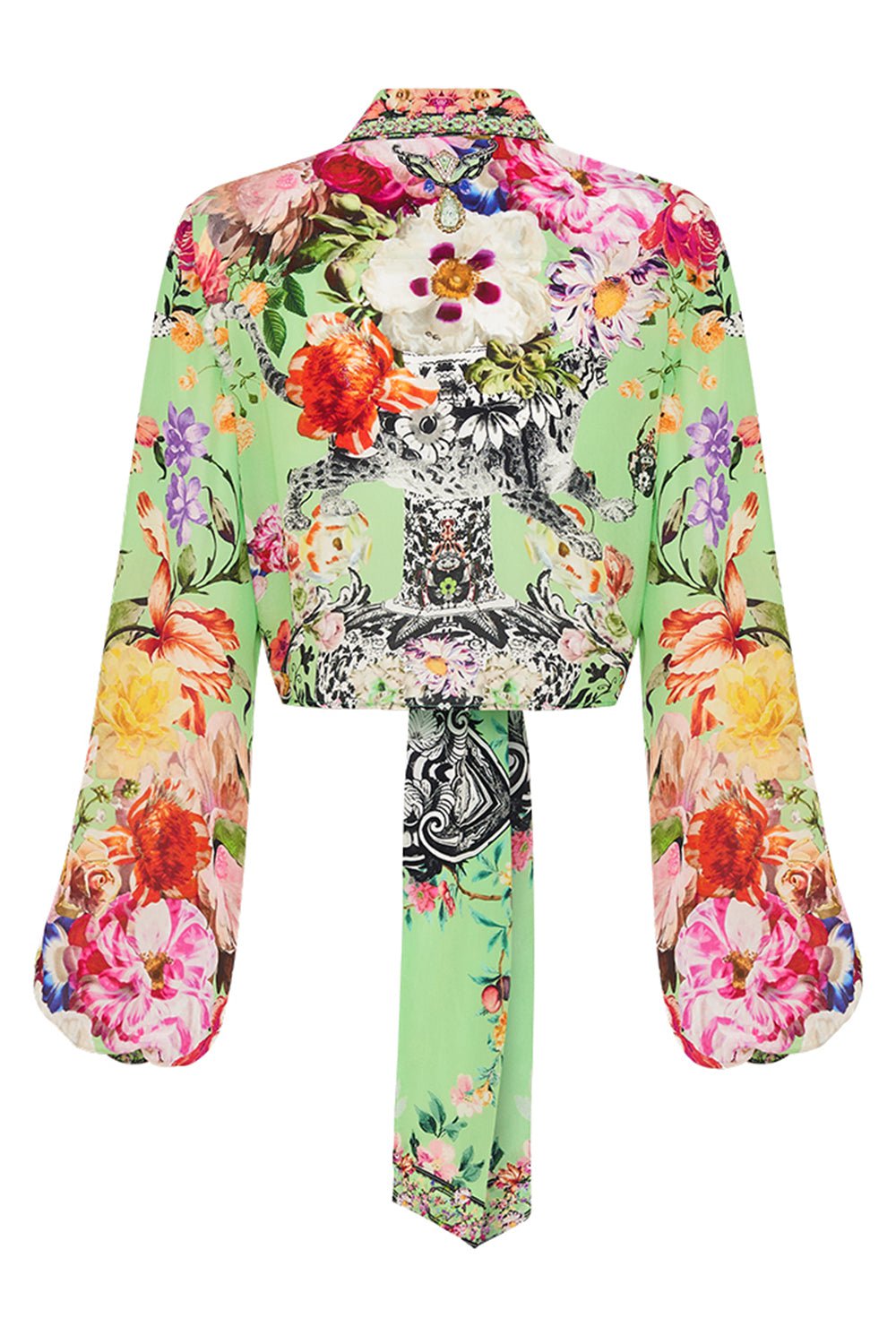 CAMILLA-Cropped Wrap Shirt-