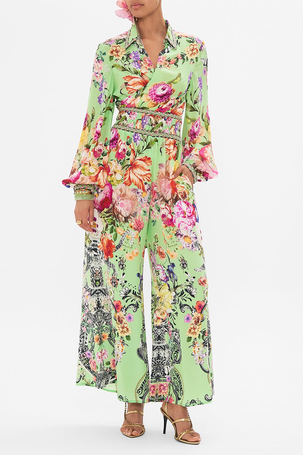 CAMILLA-Cropped Wrap Shirt-