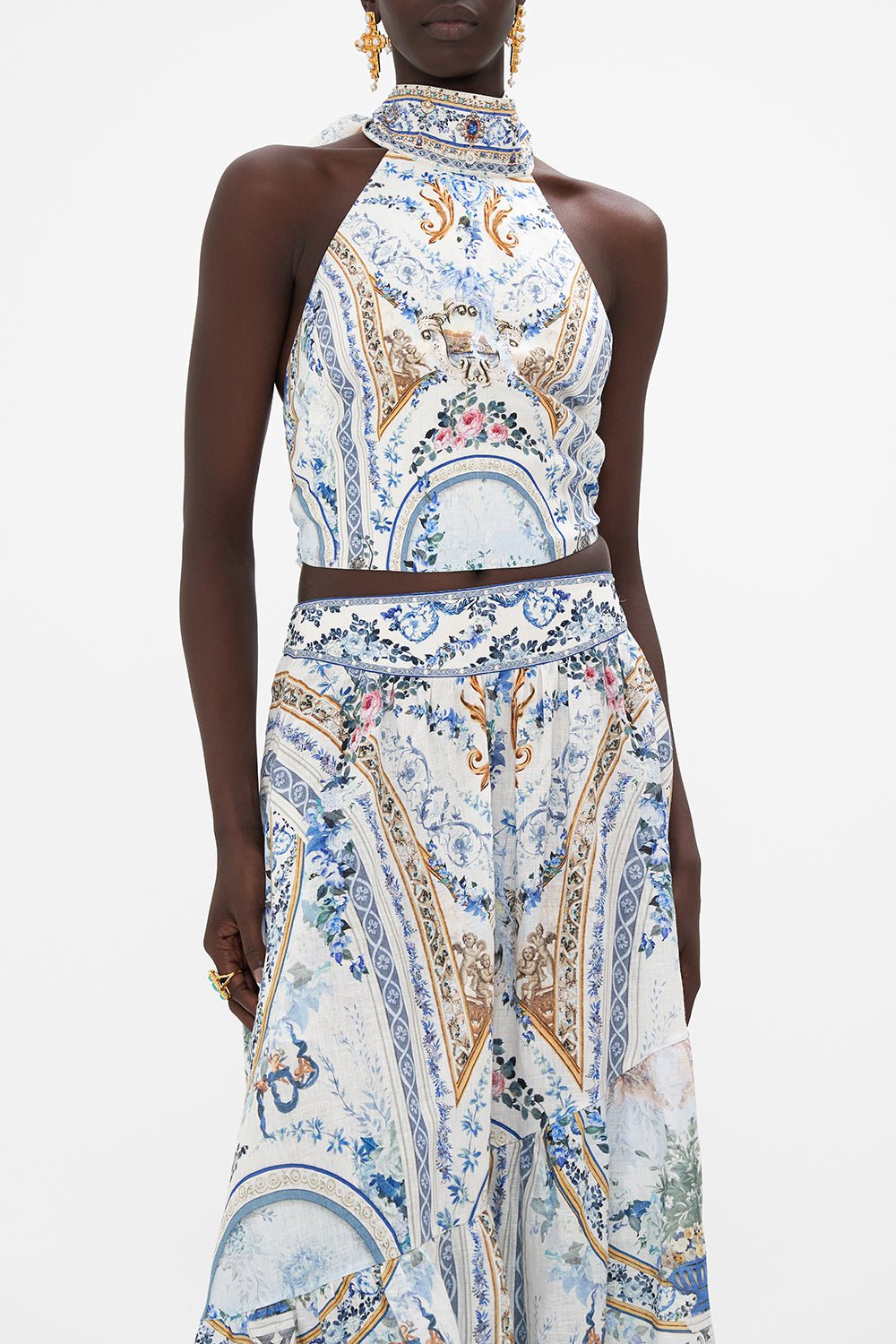 CAMILLA-Halter Tie Back Top-