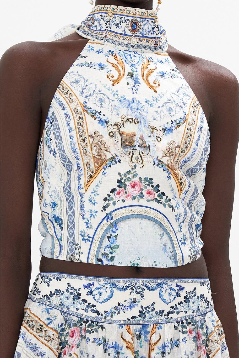 CAMILLA-Halter Tie Back Top-