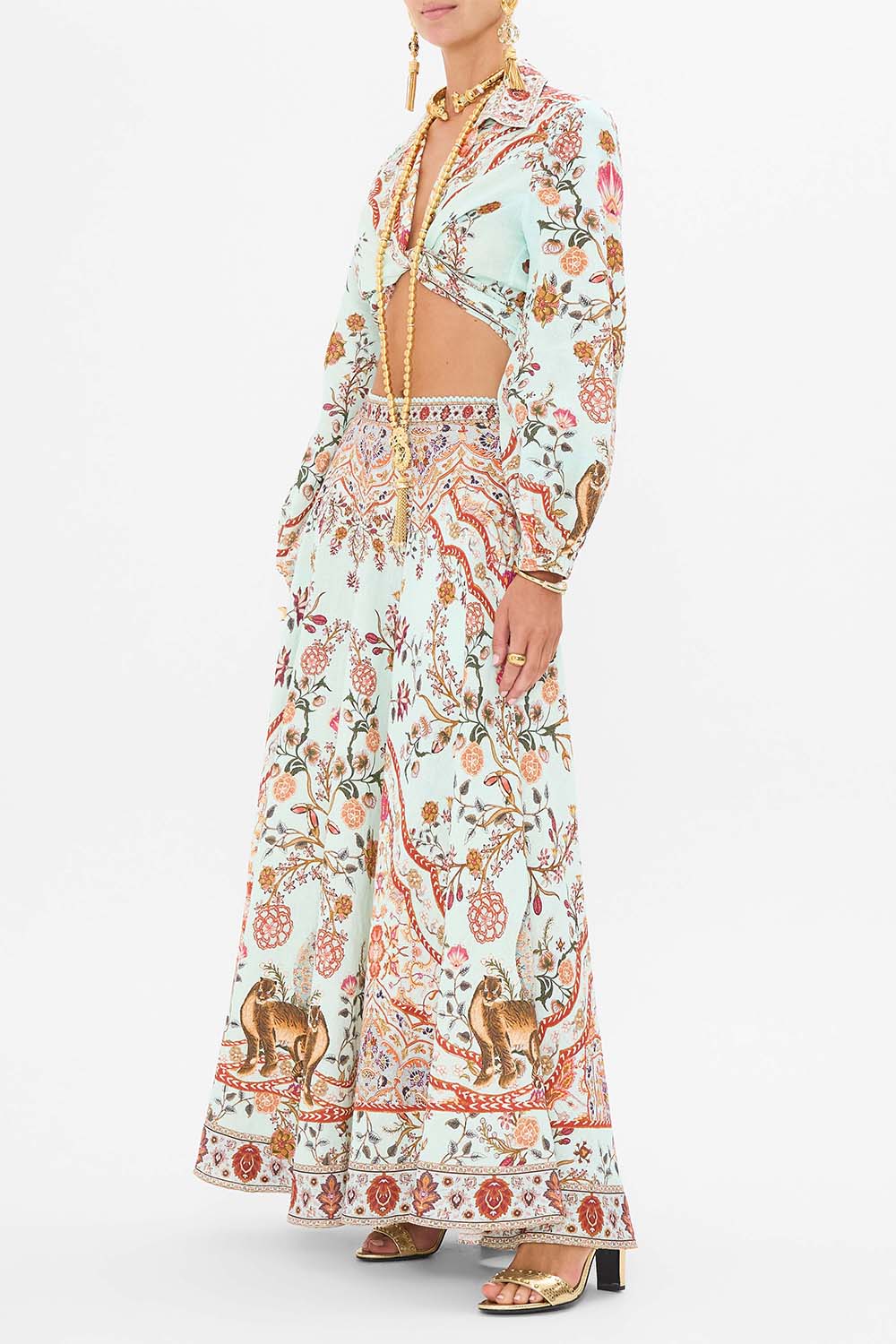 CAMILLA-Cropped Wrap Shirt-