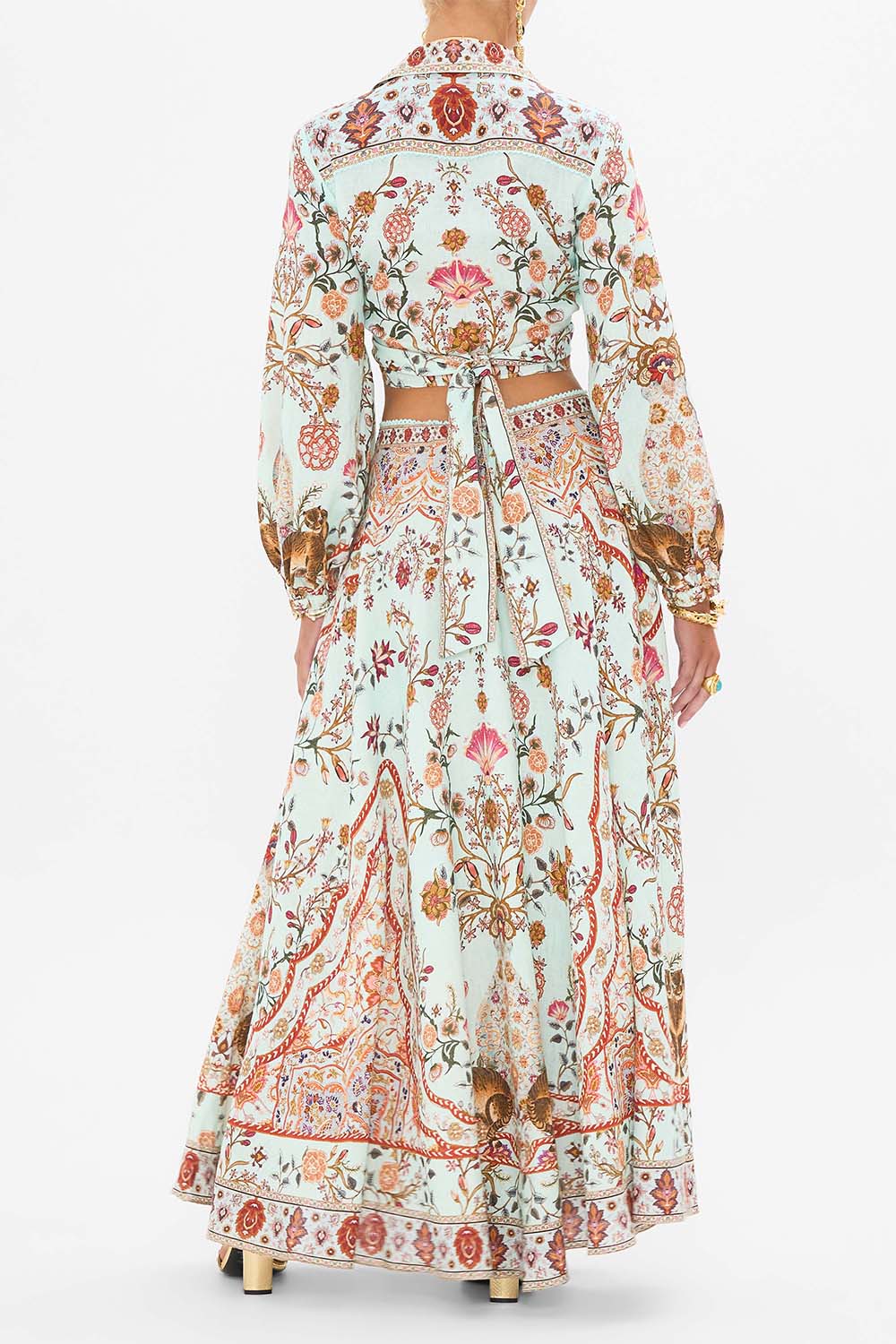 CAMILLA-Cropped Wrap Shirt-