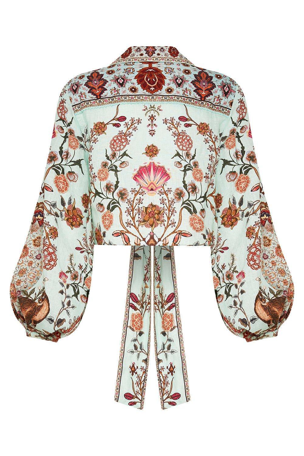 CAMILLA-Cropped Wrap Shirt-