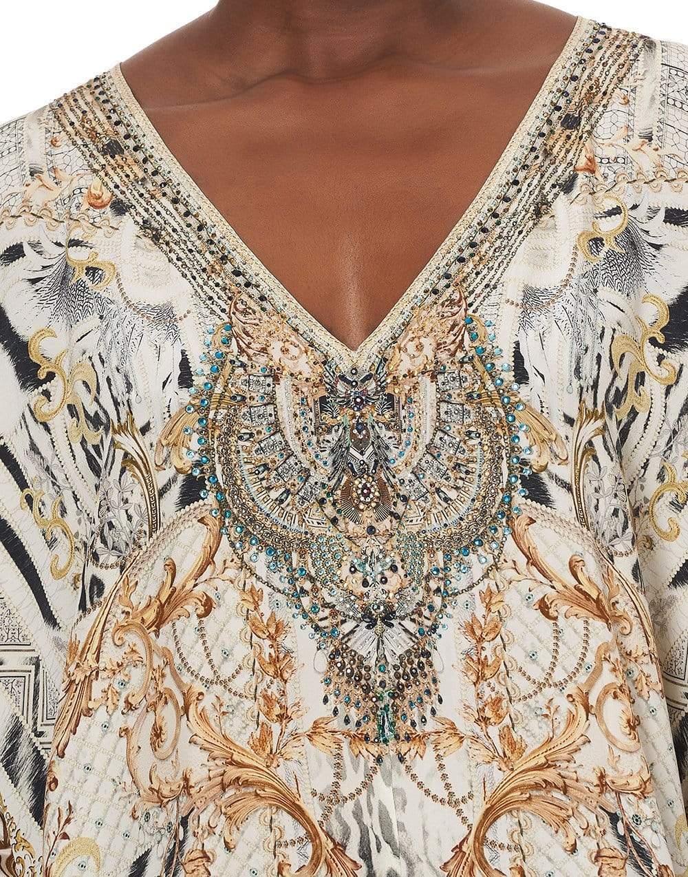 CAMILLA-Gates Of Glory Short Kaftan With Raglan Sleeve-GATEGLOR