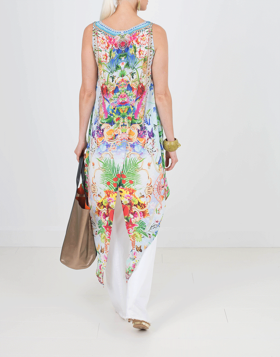 CAMILLA-High Low Cross Back Top-