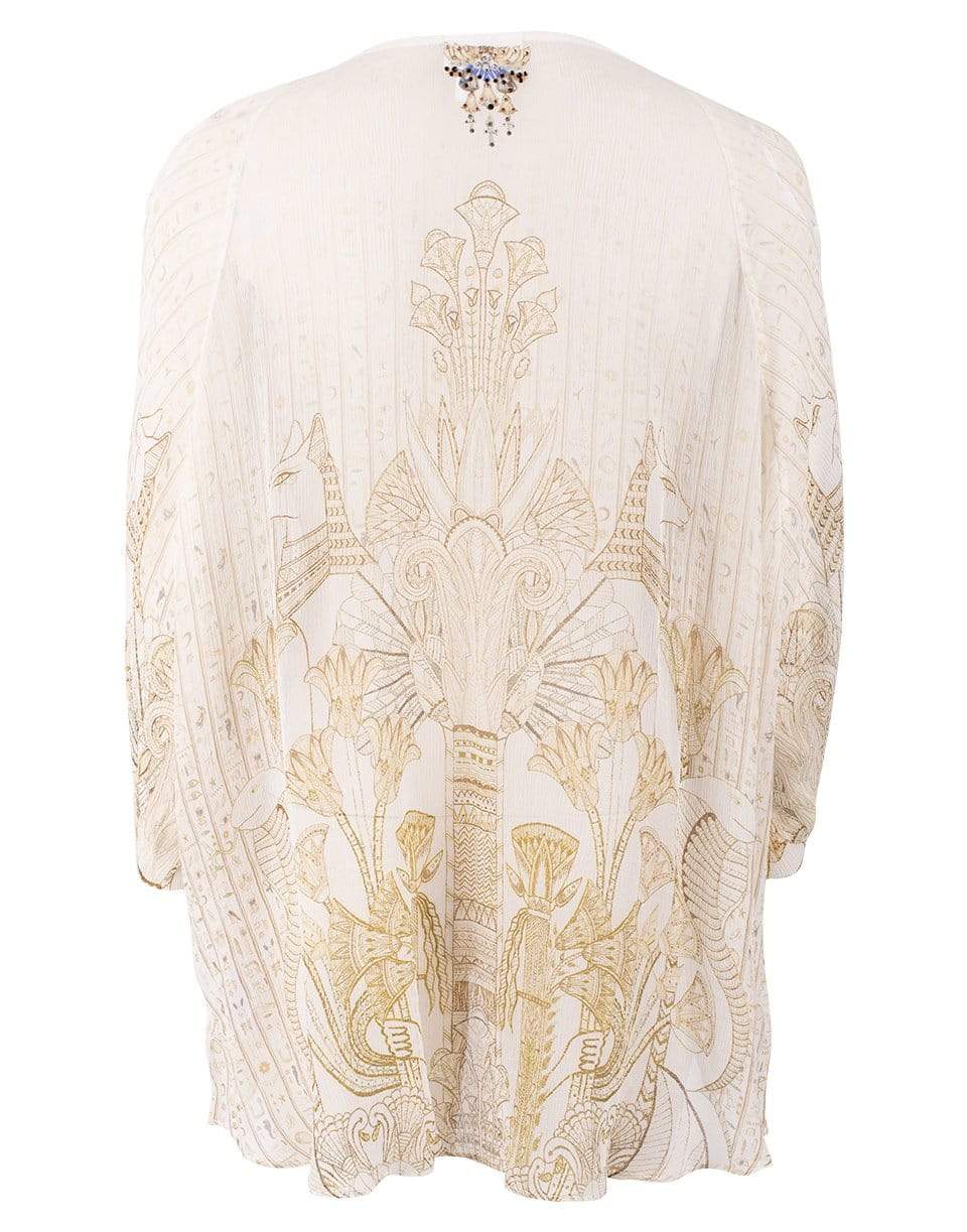 CAMILLA-The Queen’s Chamber Raglan Sleeve Button Up Top-THEQUEEN
