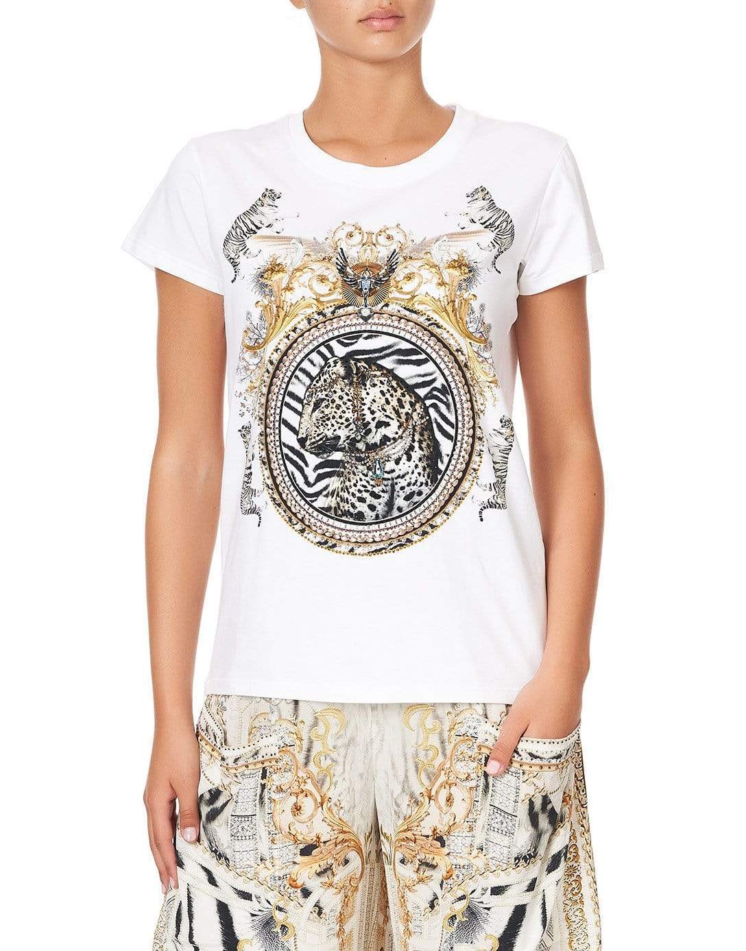 CAMILLA-Gates Of Glory Slim Fit Round Neck T-Shirt-
