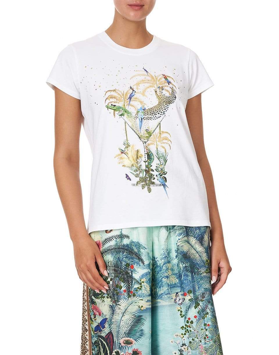 CAMILLA-Slim Fit Round Neck T-Shirt-