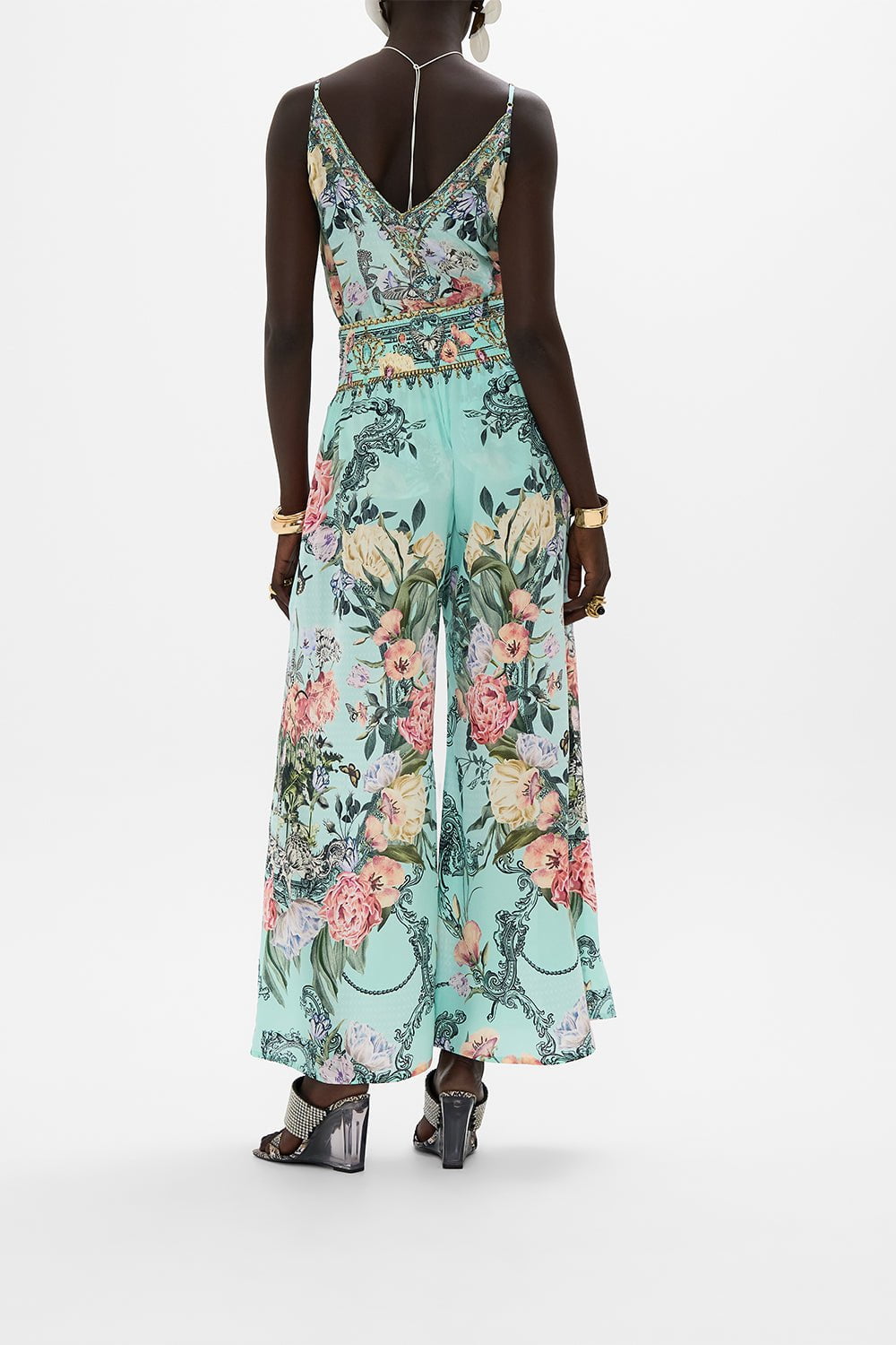 CAMILLA-V Neck Cami - Petal Promise Land-