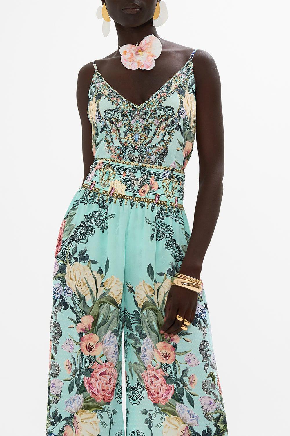 CAMILLA-V Neck Cami - Petal Promise Land-