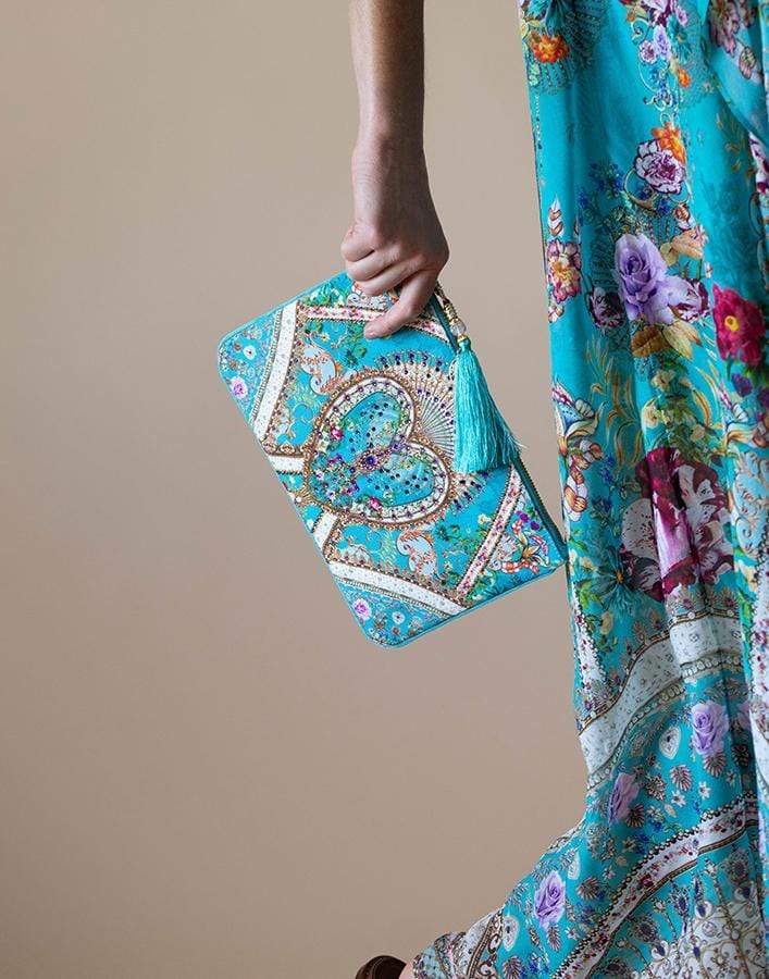 CAMILLA-A Sonnet for a Satine Small Canvas Clutch-A SONNET FOR A SATINE