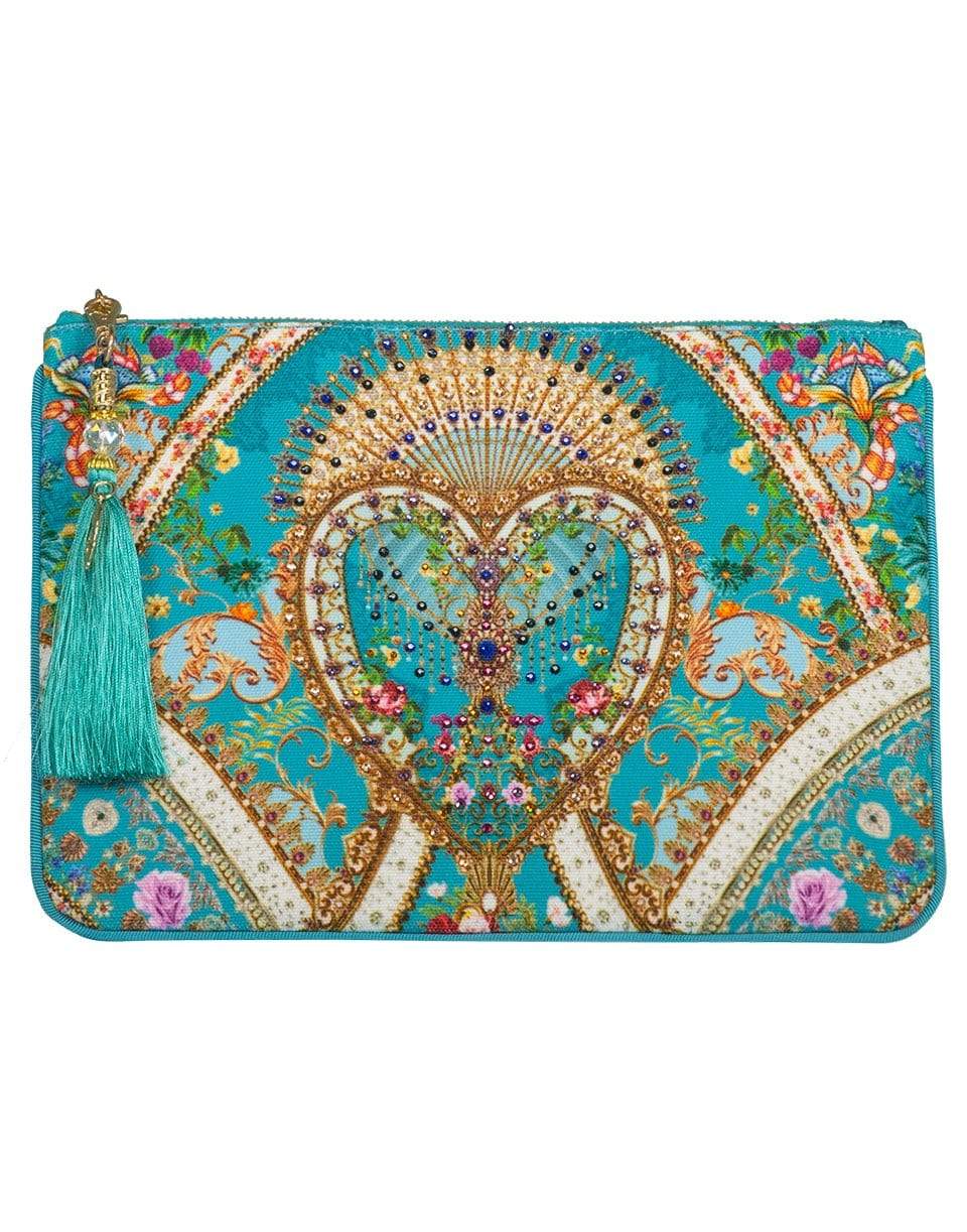 CAMILLA-A Sonnet for a Satine Small Canvas Clutch-A SONNET FOR A SATINE