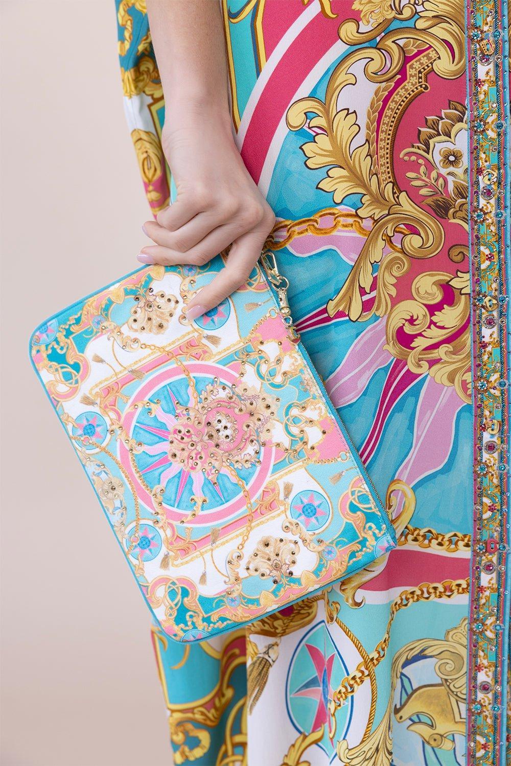 CAMILLA-Small Canvas Clutch - Sail Away With Me-SAILAWAY