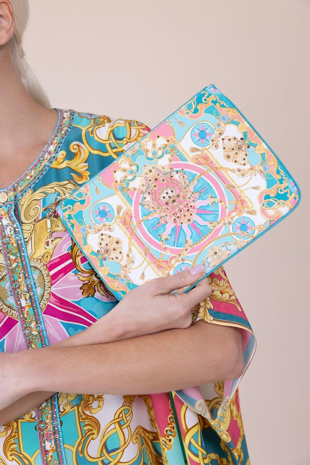 CAMILLA-Small Canvas Clutch - Sail Away With Me-SAILAWAY